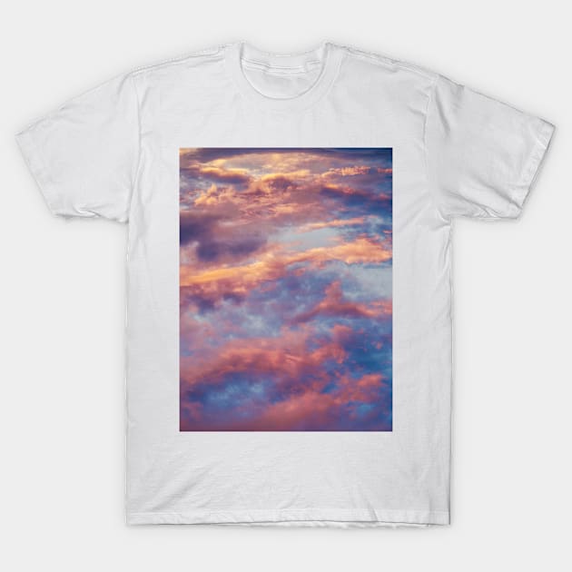 Angelic Pink & Blue Clouds T-Shirt by NewburyBoutique